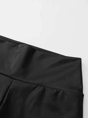 Legging em Couro PU Slim
