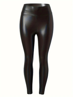 Legging em Couro PU Slim